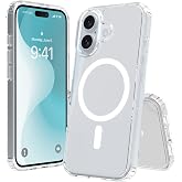 BUFF LABS iPhone 16 Serisi ile Uyumlu Magsafe Destekli Air Hybrid Şeffaf Kılıf, Darbe Emici TPU + PC Şeffaf Kılıf (iPhone 16 