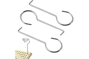 Yuiturt 3 Stück Edelstahl Abflussschlüssel Hebehaken Abflussgitter Abzieher Aushebeschlüssel für Duschrinne, Badewannen und Küchenabflussgitter Entferner, Edelstahl Abflussschlüssel Set