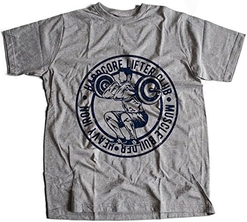 Flamentina A002-062g Hardcore Lifter Mens T-Shirt Club Muscle Builder Heavy Iron Gym Bodybuilding Athletic Strong(XX-Large,Sportsgrey)