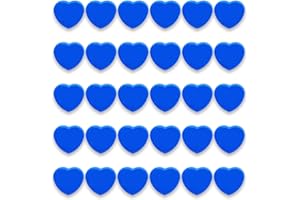 PYJLBX Strong Fridge Magnets, 30Pcs Blue Heart Whiteboard Magnets, Heavy Duty Mini Magnets for Adults, Small Cute Notice Board Magnet for Crafts, Office, Kitchen, Refrigerator, School, Home Organiser