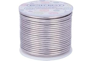 BENECREAT 10 Gauge/2.5mm Tarnish Resistant Jewelry Craft Wire 24.5m Bendable Aluminum Sculpting Metal Wire for Jewelry Craft Beading Work - Primary Color