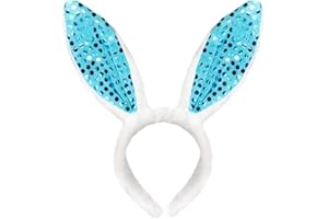 IMJONO Pâques Bandeaux Serre-tête Oreille De Lapin Bandeau Accessoires pour Enfants Paillettes Bandeau Accessoires Déguisement Carnaval Pâques Cosplay Anniversaire Fête Anniversaire