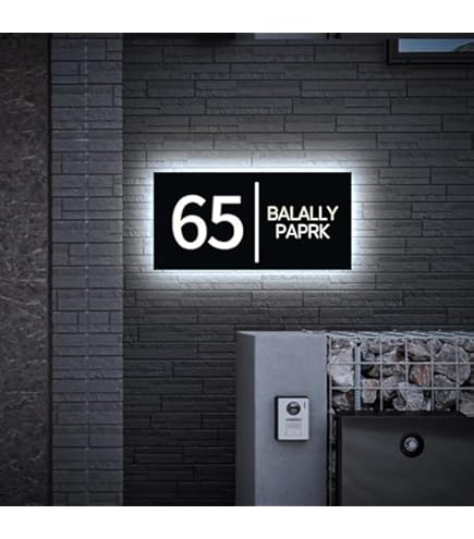 Plaque / Numéro De Maison Lumineux à éclairage Solaire Pas Cher | Encastrable Et Mural