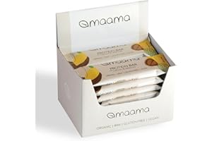MAAMA, Barrette Proteiche al Limone e Noci Bio, Vegan, Senza Zuccheri Aggiunti e Senza Glutine - Confezione da 14 barrette da 35g ciascuna
