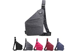 WANWEN Sac de Poitrine Antivol, 2023 Nouveau Sac à Bandoulière élastique, Sac de Poitrine à Bandoulière, Sac de Messager Latéral Extérieur, Our la Randonnée, Vélo, Camping