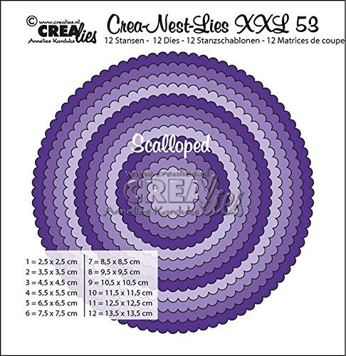 Crea-nest-dies XXL no. 53 scalloped circles Cutting Dies