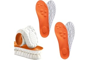GAFUTOZM Semelles Massantes Nevostep, Semelles Orthopediques 4D Confort De Forme Femme Homme Ajustable Four Maison, Travail & Sport (Orange*2, 37-38)