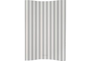 Anti Roll Changing Mat by Mama Shack - Baby Changing Mat with Wedge Design - Waterproof - Fits Most Baby Changing Tables - 67 x 44 cm (Greige Stripe)
