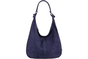 OBC ONLY-BEAUTIFUL-COUTURE OBC Made in Italy Damen XXL Ledertasche Leder Wildleder Shopper Tasche Schultertasche Umhängetasche Hobo-Bag Beuteltasche