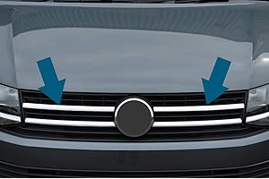 ALVM PARTS & ACCESSORIES Rejilla superior cromada para adaptarse a T6 Transporter (2016+) 2 piezas