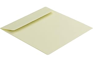 ‎BLANKE BRIEFHÜLLEN 100 Stück, Farbige Briefumschläge, 160 x 160 mm, Haftklebung mit Abziehstreifen, Gerade Klappe, 130 g/qm Colorista, Ohne Fenster, Creme (Creme-Gelb), Blanke Briefhüllen