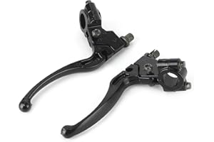 ARAMOX Leva Frizione Moto, Coppia Leve Frizione Moto Universali Maniglia Freno a Tamburo per Dirt Bike ATV con Manubrio da 22 Mmmm