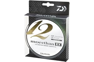 DAIWA Morethan 12 Braid EX+SI, Vert Citron, Fil de Pêche, Ligne Tressée Ronde
