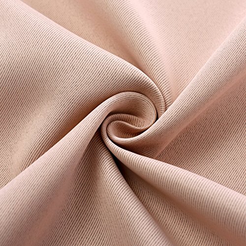 TwinkleR 2er-Set Gardine Vorhang blickdicht , Verdunkelungsvorhang Thermovorhang mit Ösen , schwere Ösenschal Verdunkelungsgardine (Rosa) - 7