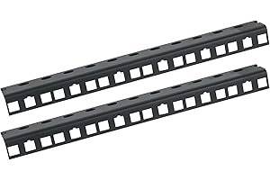 ‎HMF HMF 66806-02 Rackschiene für Serverschrank | 2 Stück | 10 Zoll | 6 HE | Schwarz