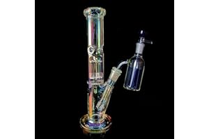 BONGBONGBONG Szklane bongo z perkolatorem, szklane bongo z miodowym grzebieniem do palenia fajki wodnej, fajka wodna z akcesoriami (szklany bong-b)