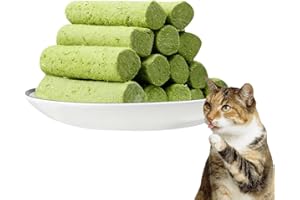 KEQAR 10 Pcs Katzengras Snack 50g Katzengras Sticks Gefriergetrocknet Snacks für Katzen für die Zahnpflege und Haarknäuel Entfernen Katzenminze Cat Grass Stick