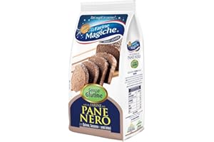 Le Farine Magiche Mix di Farine per Pane Nero, Senza Glutine e Senza Lattosio, ricca di Fibre e Sali minerali, ideale per Pane nero, Pizze e Focacce, Confezione da 300 g