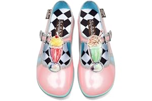 Hot Chocolate Design Chocolaticas Funky Canvas Women's Mary Jane Flat Shoes