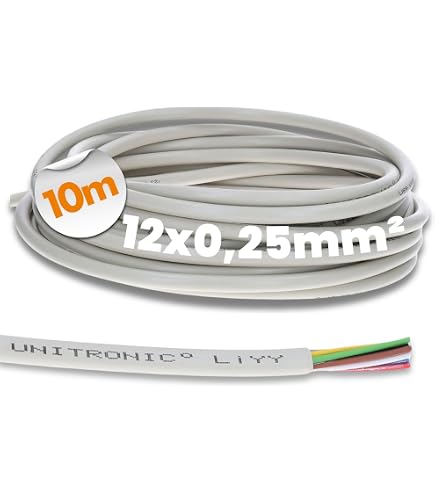 Câble Téléphone SeKi 25m - 4x2x0.6mm Pour Installation Encastrée : 8 Fils Colorés Et Gaine Grise