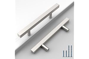 Astrée 10 Pack 96mm Brushed Satin Nickel Kitchen Handles Stainless Steel Kitchen Cupboard Handles Cabinet Handles Cupboard Door Handles Drawer Handles Wardrobe Handles