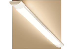 PAPASBOX 40W LED Tubo de Luz, 4800LM 4ft 120CM Lámpara LED de Techo, Blanco Cálido 3000K 130°Ángulo Luz de Lámpara LED Tubo para Sala de Estar, Baño, Cocina, Garaje, Oficina, Almacén