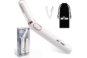 ‎GURELAX Haarentferner für Damen, über USB wiederaufladbar, schmerzfreie Haarentfernung, wasserdichter Rasierer mit LED-Licht für Pfirsich-Flockzz, feines Haar, Kinn, Wange (Weiß Bikini-Rasierer)