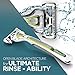 Dorco Pace 6 Plus Razor for Men: Ultra-sharp six blade Design – Pivoting Head for Maximum Coverage – Built-In Fine Sculpting Trimmer – Lubrication Strip with Aloe and Vitamin E – 10 Blades + 1 Handle