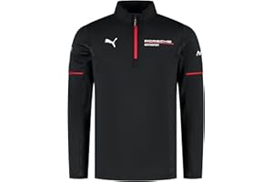 PUMA Porsche Motorsport Herren Pullover mit 1/4 Reißverschluss - Schwarz
