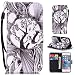 Produktbild Roreikes Apple iphone SE 5 5S Hülle,iphone SE 5 5S Case, Hülle Muster Blume Strap Wallet Handschlaufe Cover Tasche Bunte Retro PU Leder Flip Case Handytasche Muster Schutz Hüllen im Bookstyle Handyhülle Ledertasche mit Stand Funktion Kartenfächer Magnetverschluss Magnet Etui Schale Schutzhüllen für Apple iphone SE 5 5S