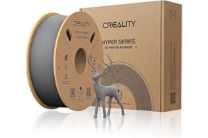 Creality Official Hyper PLA Filament Gray 1KG, 3D Printer Filament for High Speed Printing, Durable and Resistant, Smooth, Overhang Performance Dimensional Accuracy +/-0.03mm, 2.2lbs/Spool