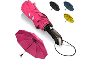 STYNGARD TRONDHEIM Umbrella Stormproof up to 140 km/h – Pocket Umbrella with Open-To-Automatic and Certified Teflon Coating Against Moisture Damage – Long Handle – Model TRONDHEIM