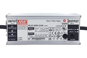 ILUMINIZE Unbekannt HLG-60H-24A : Mean Well Alimentation LED 60 W 24 V IP65 Tension et Courant réglables 24 V 60 W