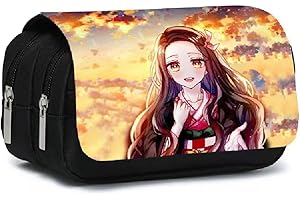 GuoqiaiK Anime caricabatterie Demon Slayer Trousse à Crayons Trousse Grande capacité Dessin animé étudiant Pencil Case -Cadeaux de Bons Amis. (Style 2)