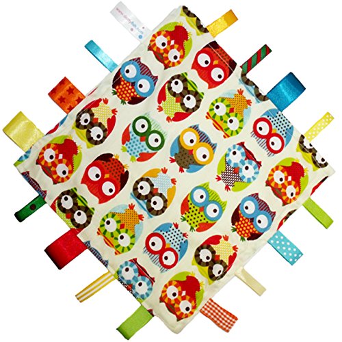 New handmade security tag blanket comforter by Dotty Fish. Made in England. Owl Design.