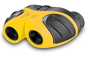 JRD&BS WINL BIBOYELF Compact RÉSistant Aux Chocs Jumelles pour Enfants 4-8 Ans Cadeau De Garçon,Jaune