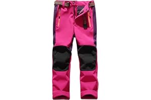 ‎ECHINODON Echinodon Kinder Softshellhose mit Fleecefütterung Hose Wasserabweisend Winddicht Atmungsaktiv Warm Funktionshose Skihose Regenhose Jungen Mädchen Sporthose Wanderhose