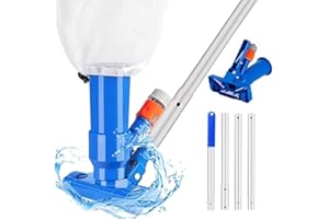 MEISHANG Aspiradora de Piscina,Aspirador de Piscina Manual,Aspiradora Piscina Pequeña,Kit Limpieza Piscina Desmontable,Kit de Limpieza Piscina,Aspiradora de Piscina Fondo,para Piscinas,Spas,Acuarios