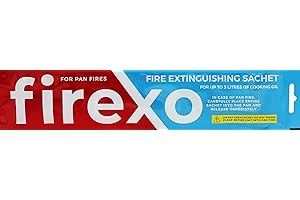 Firexo Pan Fire Extinguisher Sachet - Fire Extinguisher Blanket Alternative - Cooking Pan Fire Safety Extinguisher for all Oil & Fat Cooking Pan Fires, Home BBQ, Camping, Auto, RVs & Caravan
