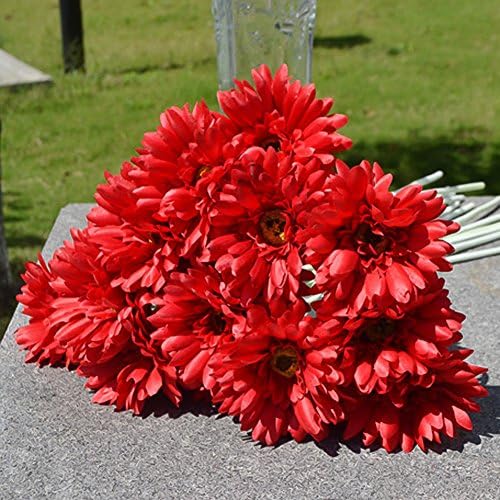 Weksi ®10pcs Silk Artificial Gerbera Daisy Bouquet for Home Wedding Garden Decoration