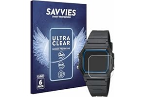 savvies Protection Ecran pour Casio F-105W-1AWYEF 6 Pièces - Film Protection Ultra Clair