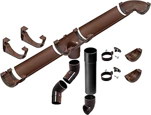 76mm Miniline complete Shed Guttering and Downpipe kit II 