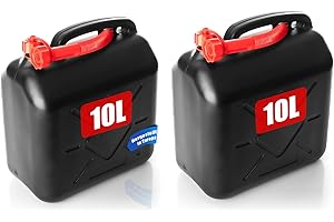 ‎BIGDEAN BigDean 2 Stück Benzinkanister 10L mit flexiblem Ausgießer - Kraftstoffkanister für Benzin & Diesel - UN-Zulassung handlicher Kanister Dieselkanister Reservekanister - Made in Europa