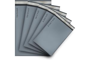ZILK 125 Mixed Grey Parcel Bags | 5 Sizes with 25 Mailing Bags Each | Secure Self-Seal | Ideal Postage Bags for Clothes - Waterproof & Durable Packaging Solutions for Your Shipping (125)