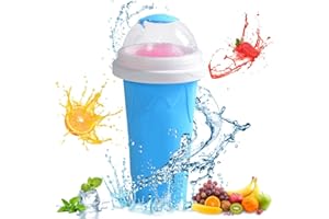 YANGUN Slushy Maker Cup, 330ML Silicone Slushymaker Mug, Homemade Smoothie Cups, para Batidos de Leche y Helados Caseros DIY, Preparar Batidos de Frutas Helados y Batidos de Leche