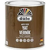 D&uuml;fa Art Tex Yat Vernik Parlak 0,75 LT | Dış Mekan Ahşap Koruyucu | UV Dayanımlı, Suya ve Darbelere Karşı G&uuml;&ccedil;l&uuml; Şeffaf Vernik