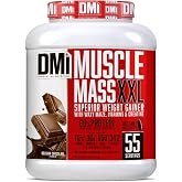DMI INNOVATIVE NUTRITION Muscle Mass XXL 3.3kg Belgian Chocolate Flavor | Gainer Weight Gainer with Whey Protein, Carbohydrat