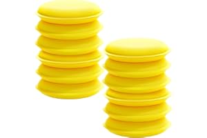 SKY-TOUCH 12-Pack Car Wax Applicator Sponges, High-Density Circular Foam Pads for Polishing & Buffing, Soft Microfiber Cleaning Sponge for Car Detailing, Auto Waxing