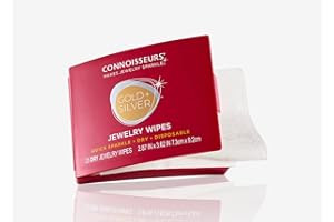 CONNOISSEURS "Jewelry Wipes", für Gold, Silber, Edelsteine und Modeschmuck, 25 Tücher in Spendebox