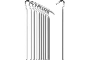 com-four® 12x piquets de Tente en Acier - piquets Extra épais pour Le Camping et l'extérieur - idéal pour Les sols normaux et durs - Ø 7 mm